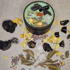 Guidance And Protection Crystal Candle